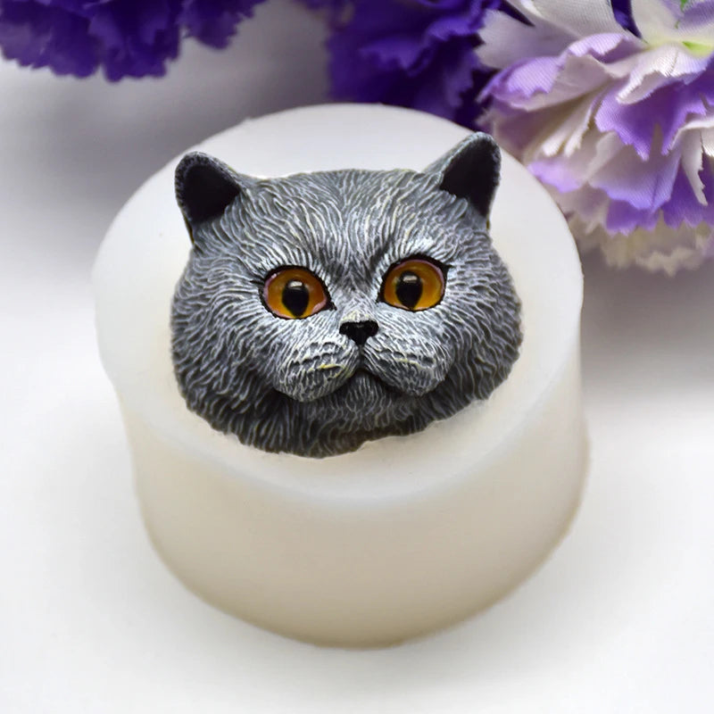3D Cute Cat Silicone Mold Soap Making Tools DIY Silicone Molds For Candle Cake Baking Mould Aromatherapy Decoration Clay Crafts