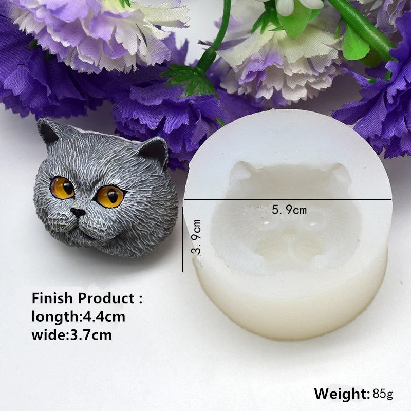 3D Cute Cat Silicone Mold Soap Making Tools DIY Silicone Molds For Candle Cake Baking Mould Aromatherapy Decoration Clay Crafts