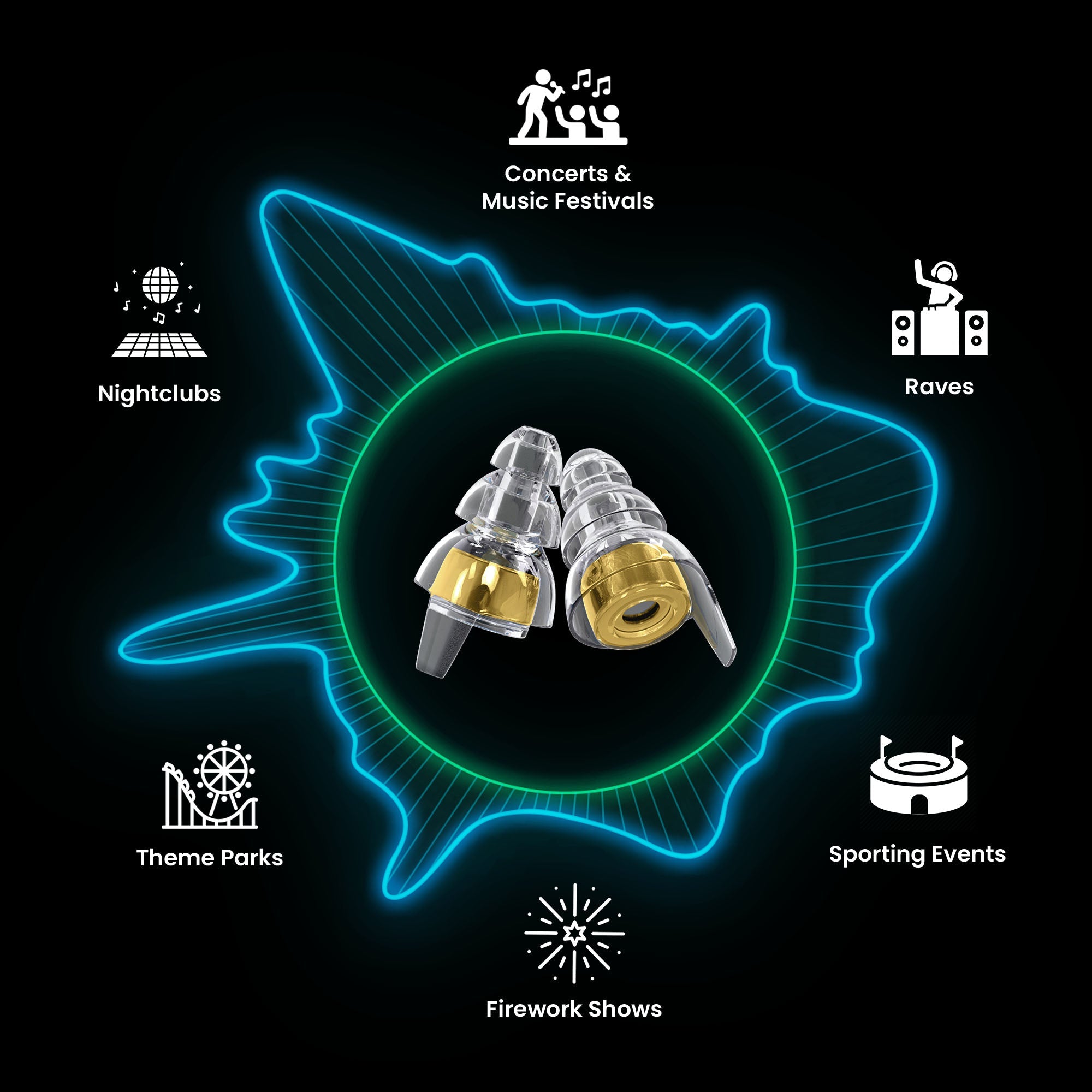 High Fidelity Earplugs: Gold Edition