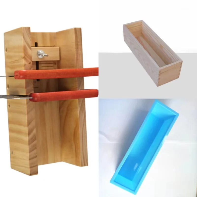 Soap Making Tools Wood Cutting Box 1200g Silicone Soap Mould Rectangular Toast Loaf Mold DIY Handmade Tool Wholesale