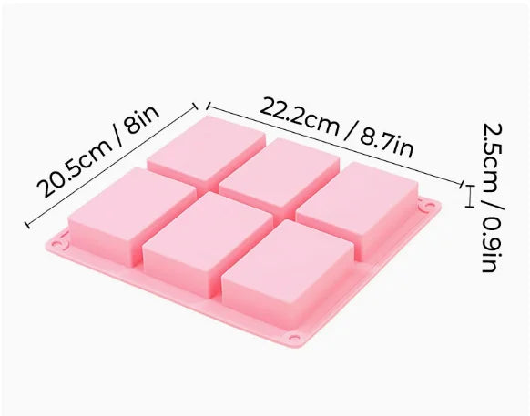 6 Cavity Silicone Soap Molds Oval Shape DIY Soap-making Supplies Handmade Chocolate Cake Mould Soap Making Tools Birthday Gifts