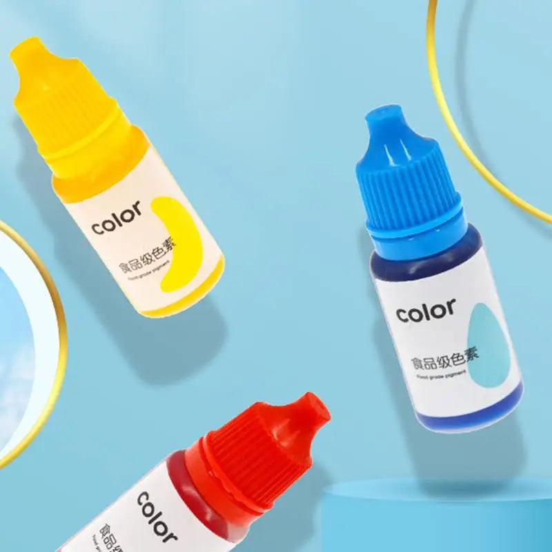 10ml 5pcs/Set Food Grade Experimental Dyeing Pigment Crystal Colorant Epoxy DIY Candle Soap Coloring Handmade Crafts Pigment