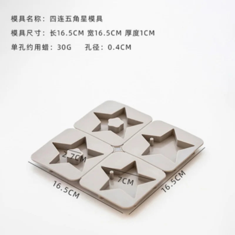 DIY Soap Mold Silicone Mold 6-cavity Wax Label Gypsum Hanging Solid Bottom Plate Silicone Mold Handmade Hexagonal Epoxy Soap