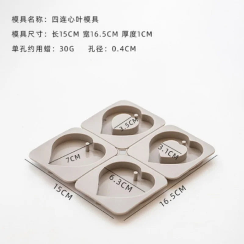 DIY Soap Mold Silicone Mold 6-cavity Wax Label Gypsum Hanging Solid Bottom Plate Silicone Mold Handmade Hexagonal Epoxy Soap