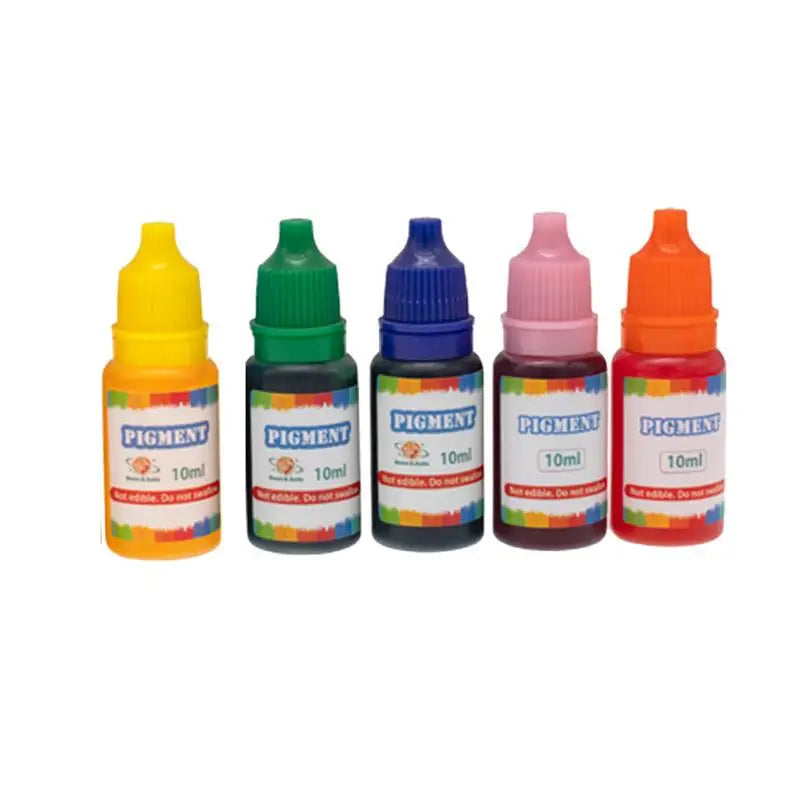 10ml 5pcs/Set Food Grade Experimental Dyeing Pigment Crystal Colorant Epoxy DIY Candle Soap Coloring Handmade Crafts Pigment