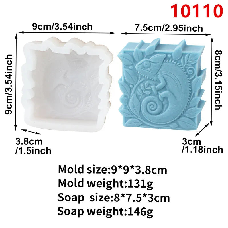 Dino Bones Fossil Skeleton Silicone Soap Mold DIY Dinosaur Gypsum Resin Handmade Crafts Making Mould Halloween Decorative Mould