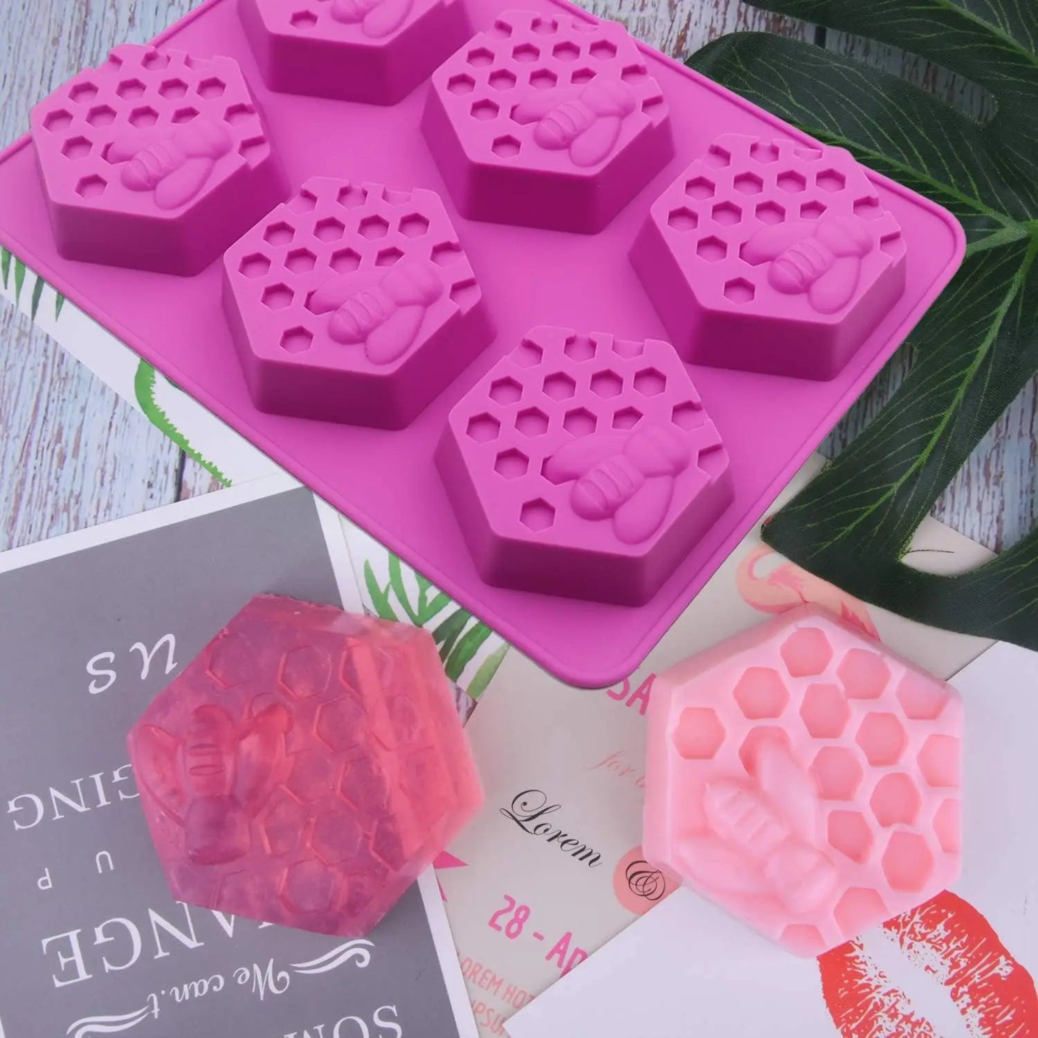 Bee Silicone Soap Molds Oval & Rectangle diy handmadde loaf mould for Soap ice Candle Muffin Loaf Brownie Cornbread making