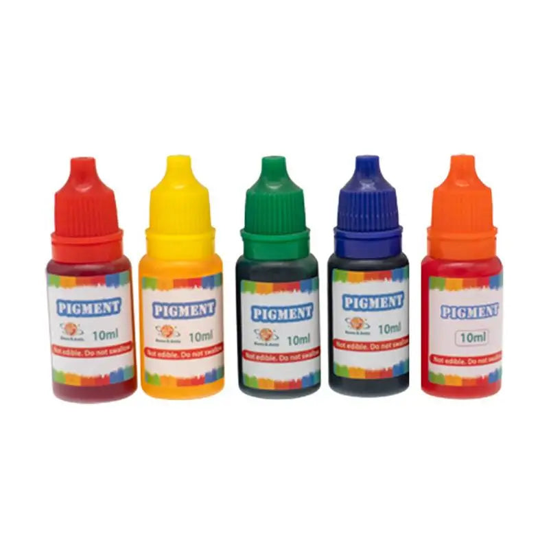 10ml 5pcs/Set Food Grade Experimental Dyeing Pigment Crystal Colorant Epoxy DIY Candle Soap Coloring Handmade Crafts Pigment